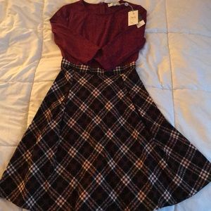 MissMay Women’s Vintage Plaid Patchwork A-line